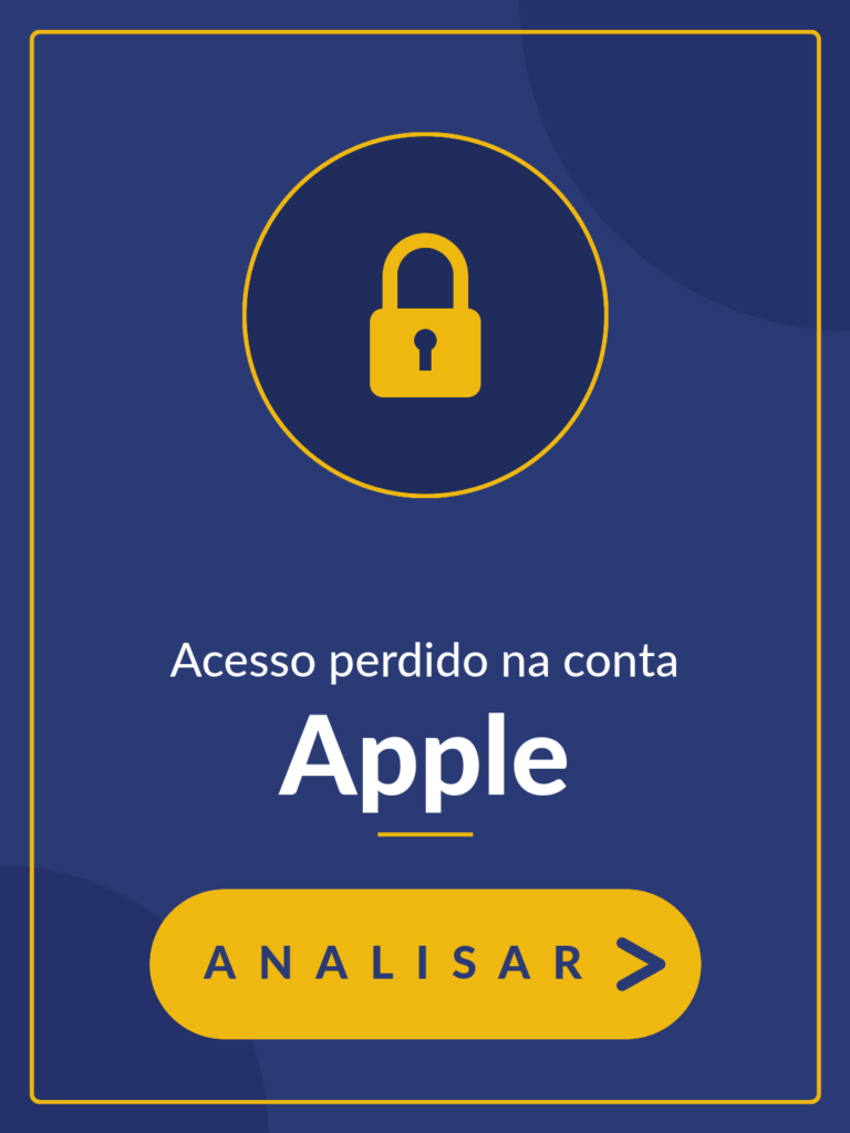 Acesso perdido à conta Apple - Analisar >